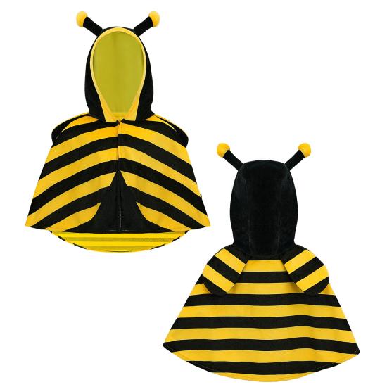 Disfraz Abeja Peluche (Poncho con Capucha) para Bebé