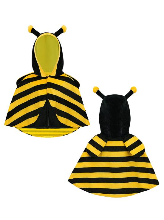 Disfraz Abeja Peluche (Poncho con Capucha) para Bebé