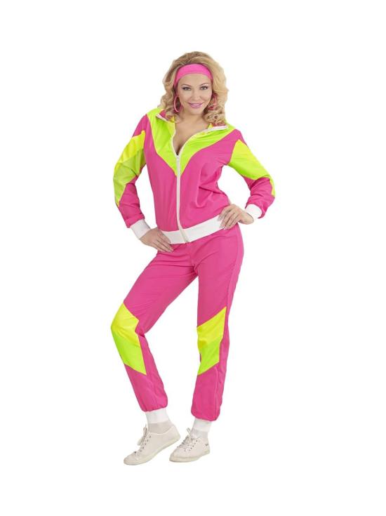 Disfraz Años 80 Chándal de Color Fucsia adultos