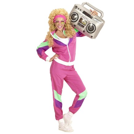Disfraz Años 80 Chandal Fuxia adultos