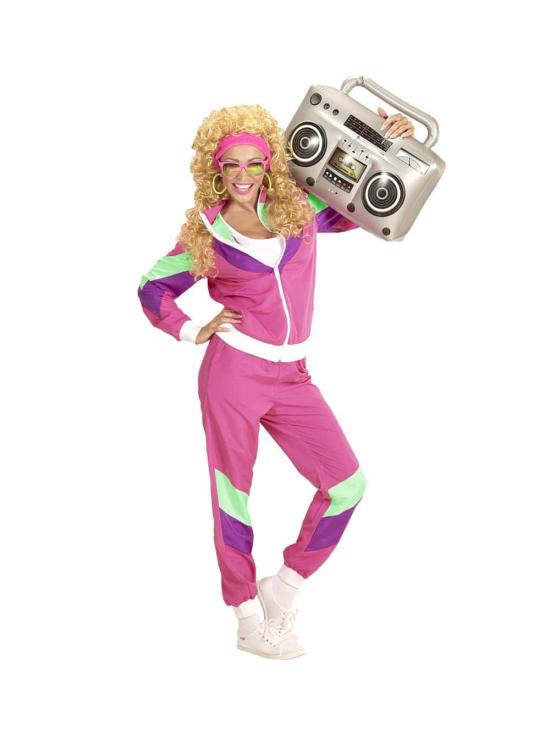 Disfraz Años 80 Chandal Fuxia adultos