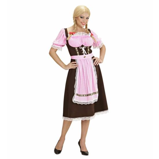 Disfraz adulta Bávara Vestido  Largo .