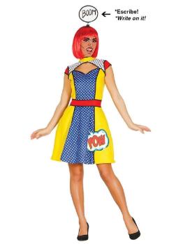 Disfraz adulta Chica Pop Art