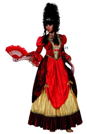 Disfraz adulta Cortesana Roja talla adulta