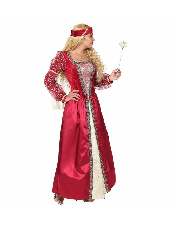 Disfraz  Dama Medieval Roja lujo adulta