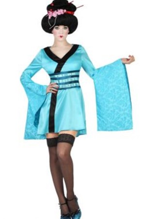 Disfraz adulta Geisha Blue  M