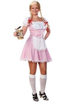 Disfraz adulta Tirolesa Rosa