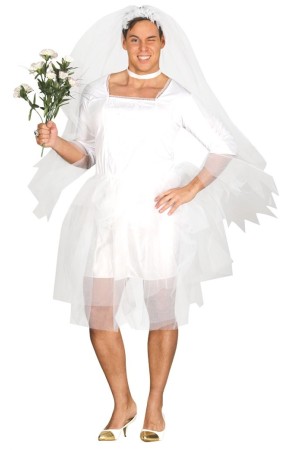 Disfraz adulto  de Novia para Hombre