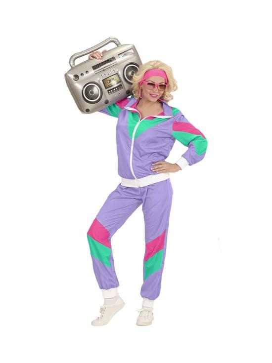 Disfraz Años 80 Chandal Morado Unisex Adultos
