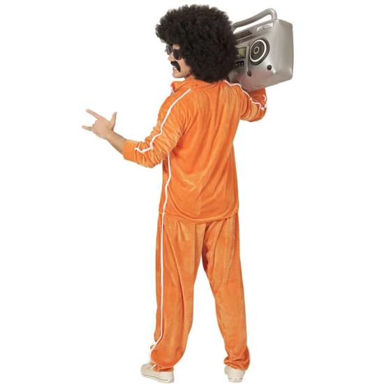 Disfraz Años 80 Chandal Terciopelo Naranja para adulto Disfraz Años 80 Chandal Terciopelo Naranja para adulto