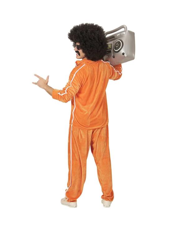 Disfraz Años 80 Chandal Terciopelo Naranja para adulto
