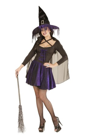 Disfraz adulto Bruja Glimmer Lilla ^