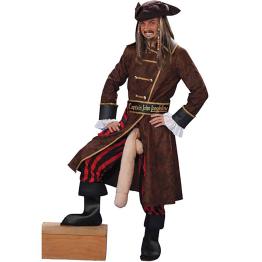 Disfraz adulto Capitán Pirata 3 piernas