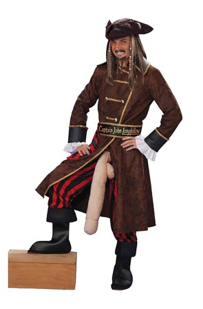 Disfraz adulto Capitán Pirata 3 piernas