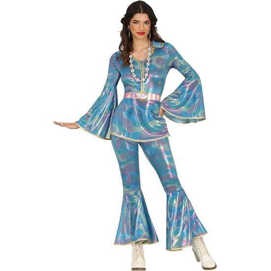 Disfraz Adulto Chica Mono Azul Disco Disfraz Adulto Chica Mono Azul Disco