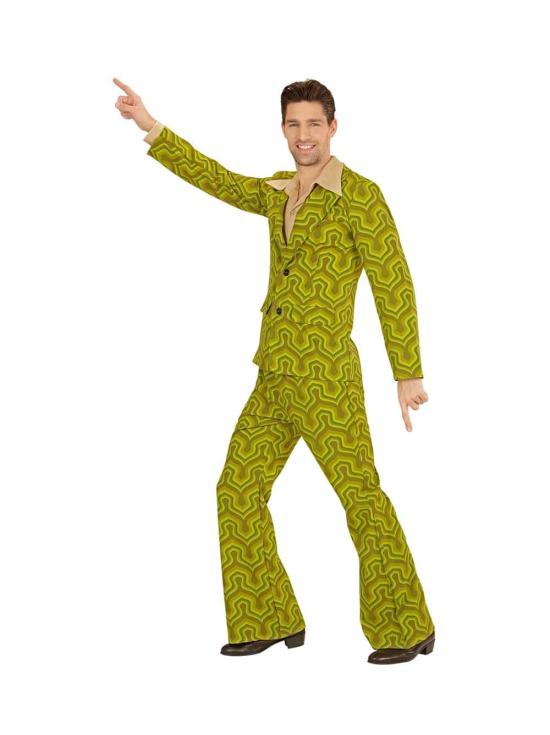 Disfraz Chulo Disco de los 70 Verde  adulto