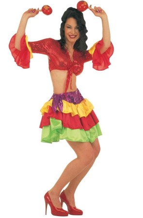 Disfraz adulto de Brasileña Rumbera talla adulta