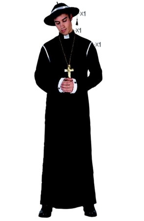 Disfraz adulto de Sacerdote Bueno.