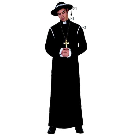 Disfraz adulto de Sacerdote Bueno.