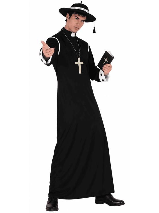 Disfraz adulto de Sacerdote Bueno.