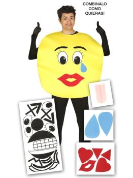 Disfraz adulto Emoticono Mix Caras Unisex