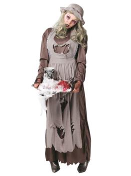 Disfraz adulto Halloween Doncella Zombie.