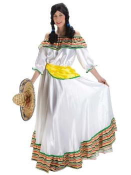 Disfraz adulto Mexicana Blanca