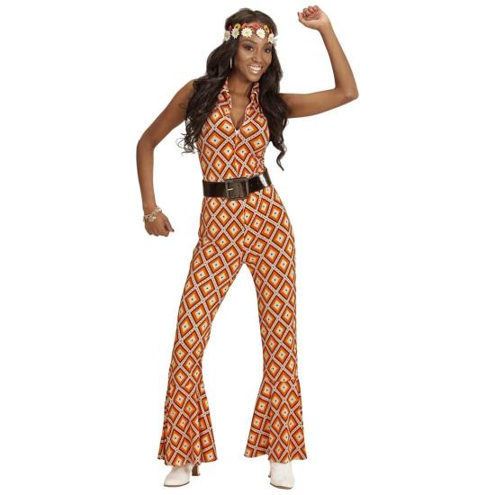 Disfraz Mono Mujer Groovy años 70 Rhombus adulta Disfraz Mono Mujer Groovy años 70 Rhombus adulta