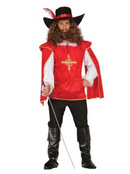 Disfraz adulto Mosquetero Red.