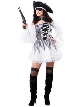 Disfraz adulto Mujer Pirata Blanca