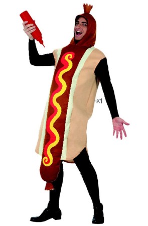 Disfraz adulto Perrito Caliente Hot Dog talla M