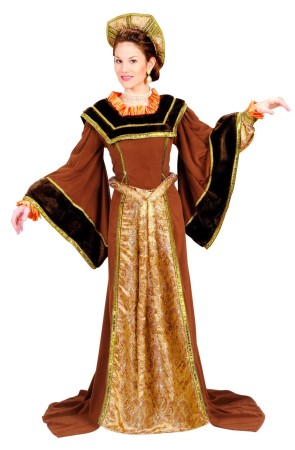Disfraz adulto Tudor Chica Lujo