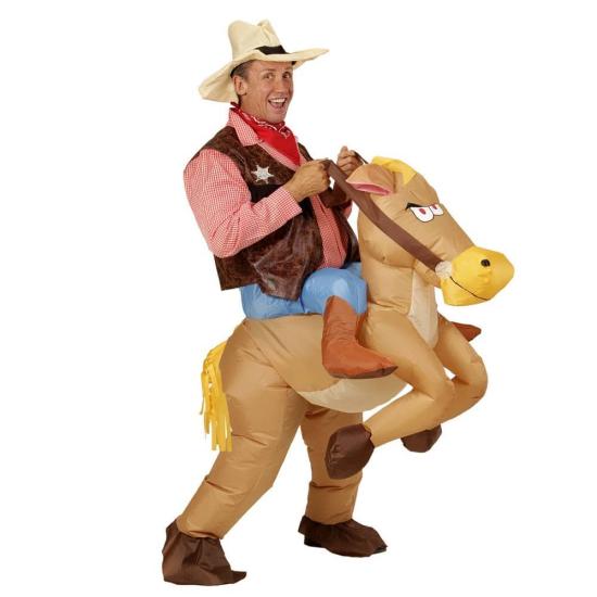 Disfraz Adulto Vaquero con Caballo Hinchable talla única Disfraz Adulto Vaquero con Caballo Hinchable talla única