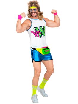 Disfraz Aeróbic Años 80 Hombre Fluor oscuridad