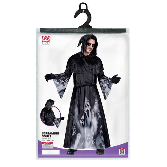 Disfraz Almas que Gritan para Hombre – Túnica con Capucha, Capa y Cinturón