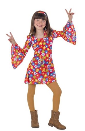 Disfraz Años 70 Flores para Niña.