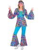 Disfraz Años 70 Groovy Azul Mujer fiesta