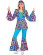 Disfraz Años 70 Groovy Azul Mujer fiesta