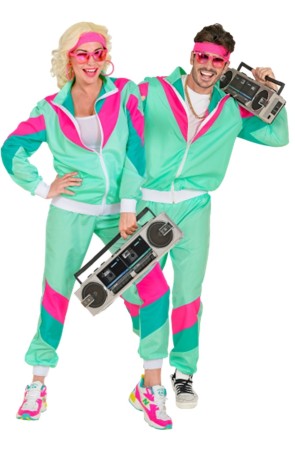 Disfraz Años 80 Chandal color Unisex  Adultos