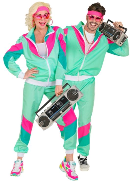 Disfraz Años 80 Chandal Verde Unisex Adultos