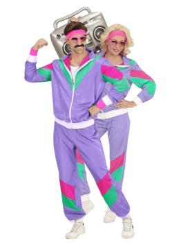 Disfraz Años 80 Chandal Morado Unisex Adultos