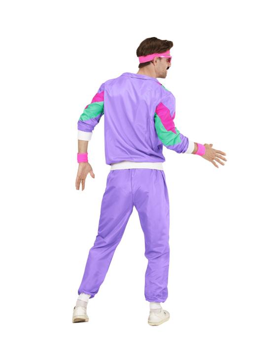 Disfraz Años 80 Chandal Morado Unisex Adultos