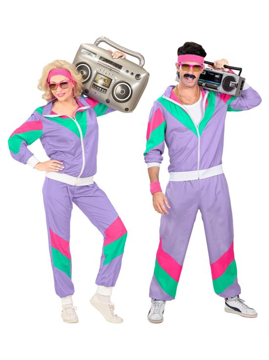 Disfraz Años 80 Chandal Morado Unisex Adultos
