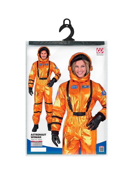 Disfraz Astonuta Misión Espacial Naranja para mujer