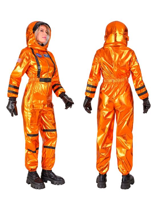 Disfraz Astonuta Misión Espacial Naranja para mujer