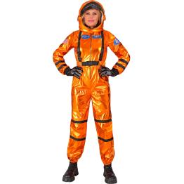 Disfraz Astonuta Misión Espacial Naranja para mujer