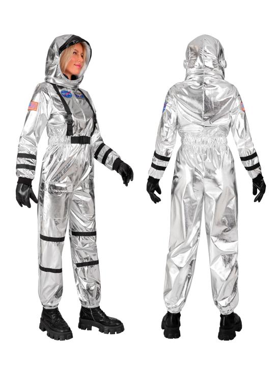 Disfraz Astonuta Misión Espacial Plata  para mujer