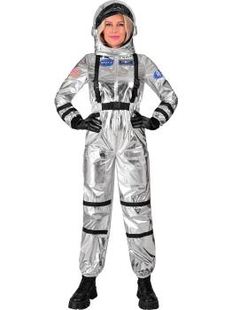 Disfraz Astonuta Misión Espacial Plata  para mujer