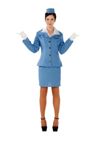 Disfraz adulto Azafata Low Cost talla T-4