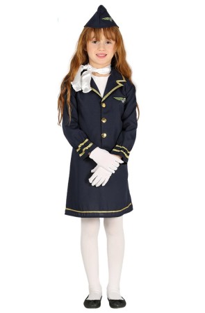 Disfraz Azafata Vuelo Comercial  niña